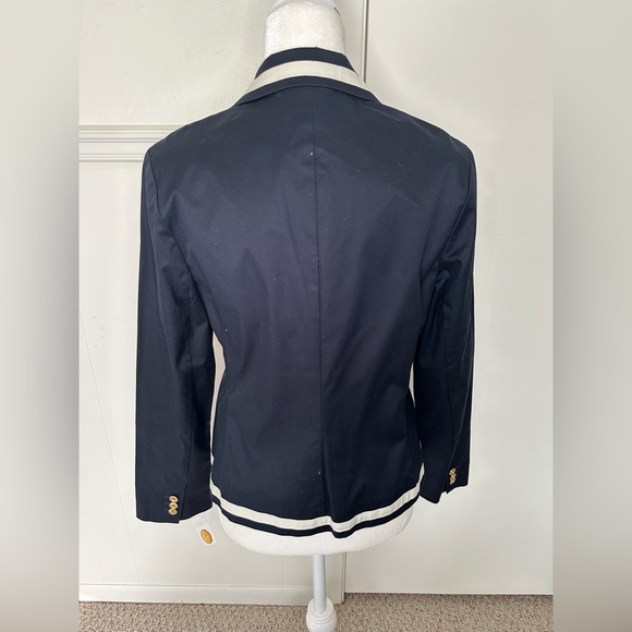 Talbots Navy blue and White Blazer size 10 NWT - Picture 3 of 9